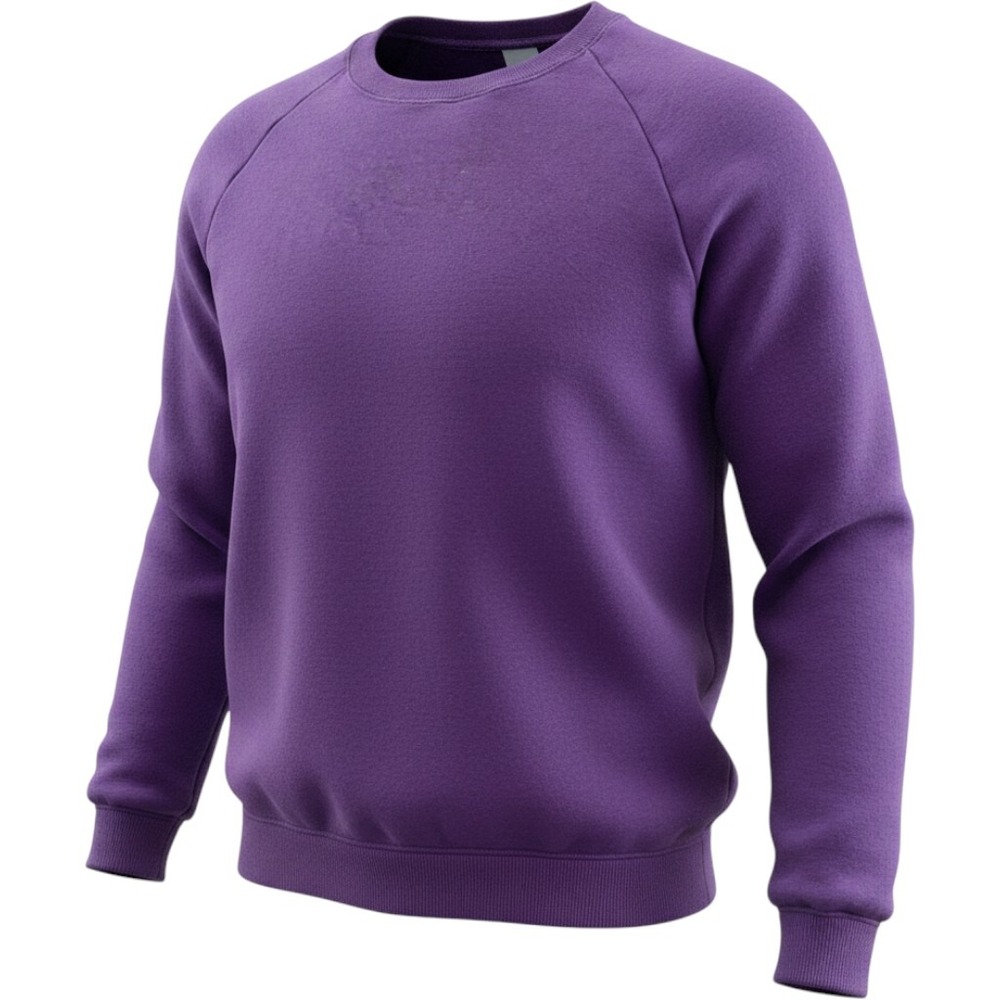 Fruit of the Loom Sweatshirt Mens XL Purple Raglan‎ Sleeve Solid 90s Style Retro